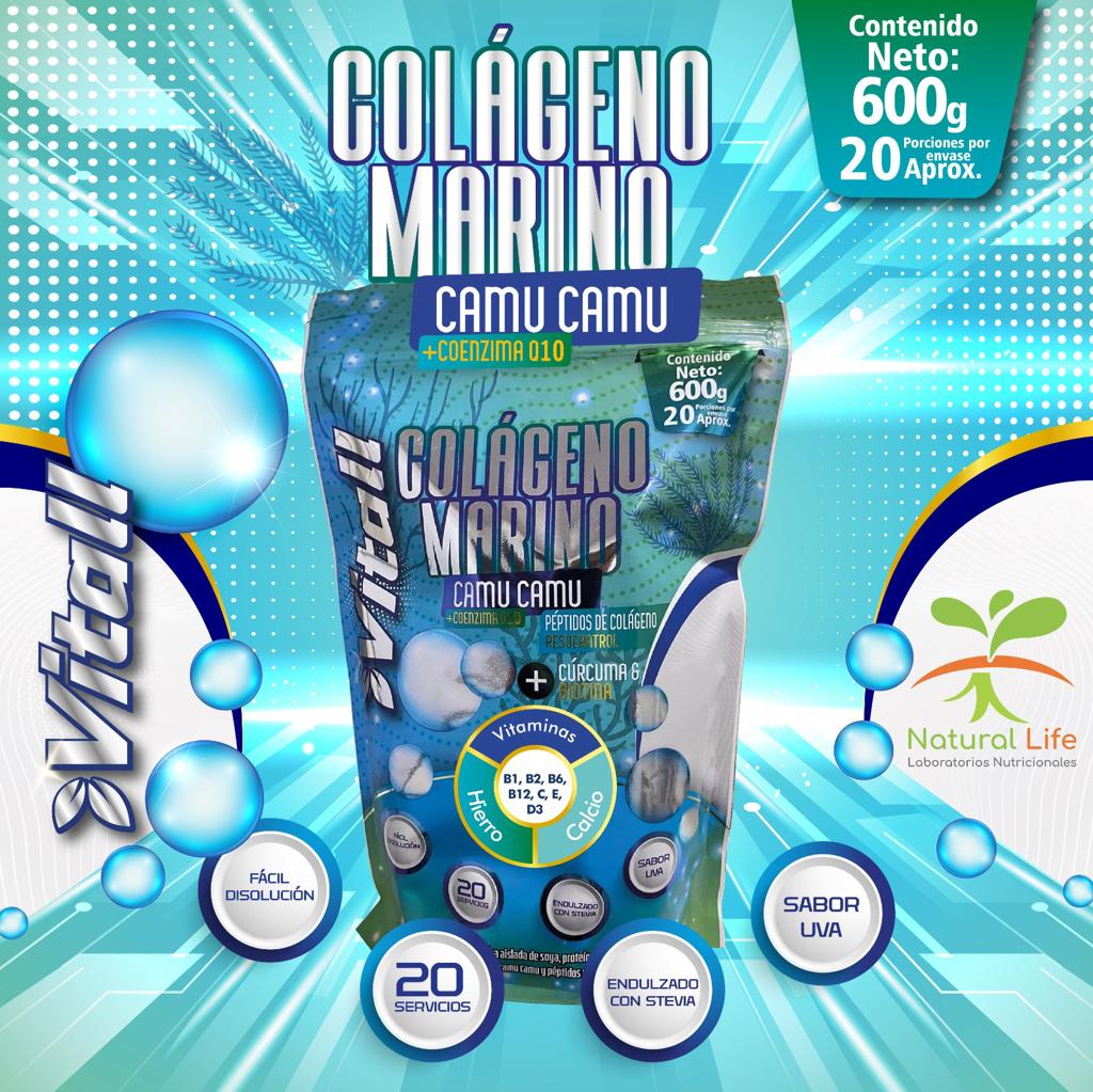 Colágeno Marino Hidrolizado + Camu Camu | Regeneración Total Evitall